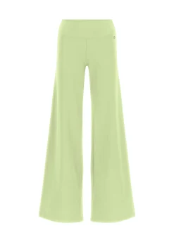 Cheap Pantalone Gamba Larga In Jersey Verde Donna Pantaloni