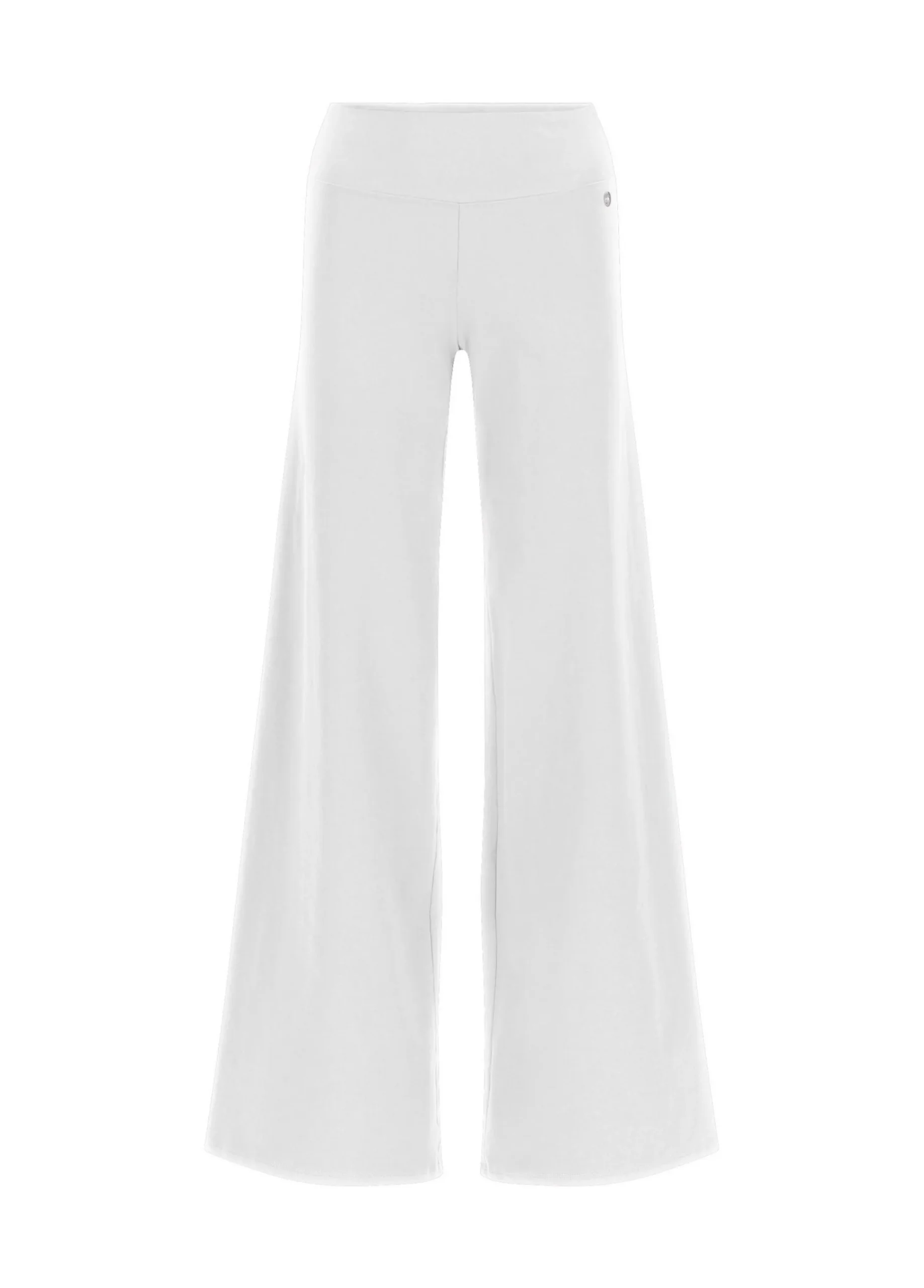Cheap Pantalone Gamba Larga In Jersey Bianco Donna Pantaloni