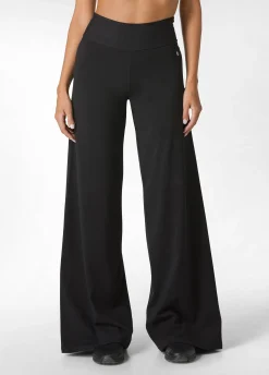 Cheap Pantalone Gamba Larga In Jersey Nero Donna Pantaloni
