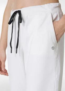 Cheap Pantalone In Felpa Dettagli Neri Bianco Donna Pantaloni