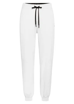 Cheap Pantalone In Felpa Dettagli Neri Bianco Donna Pantaloni