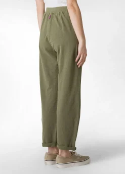 Flash Sale Pantalone In Felpa Fiammata Vintage Verde Donna Pantaloni
