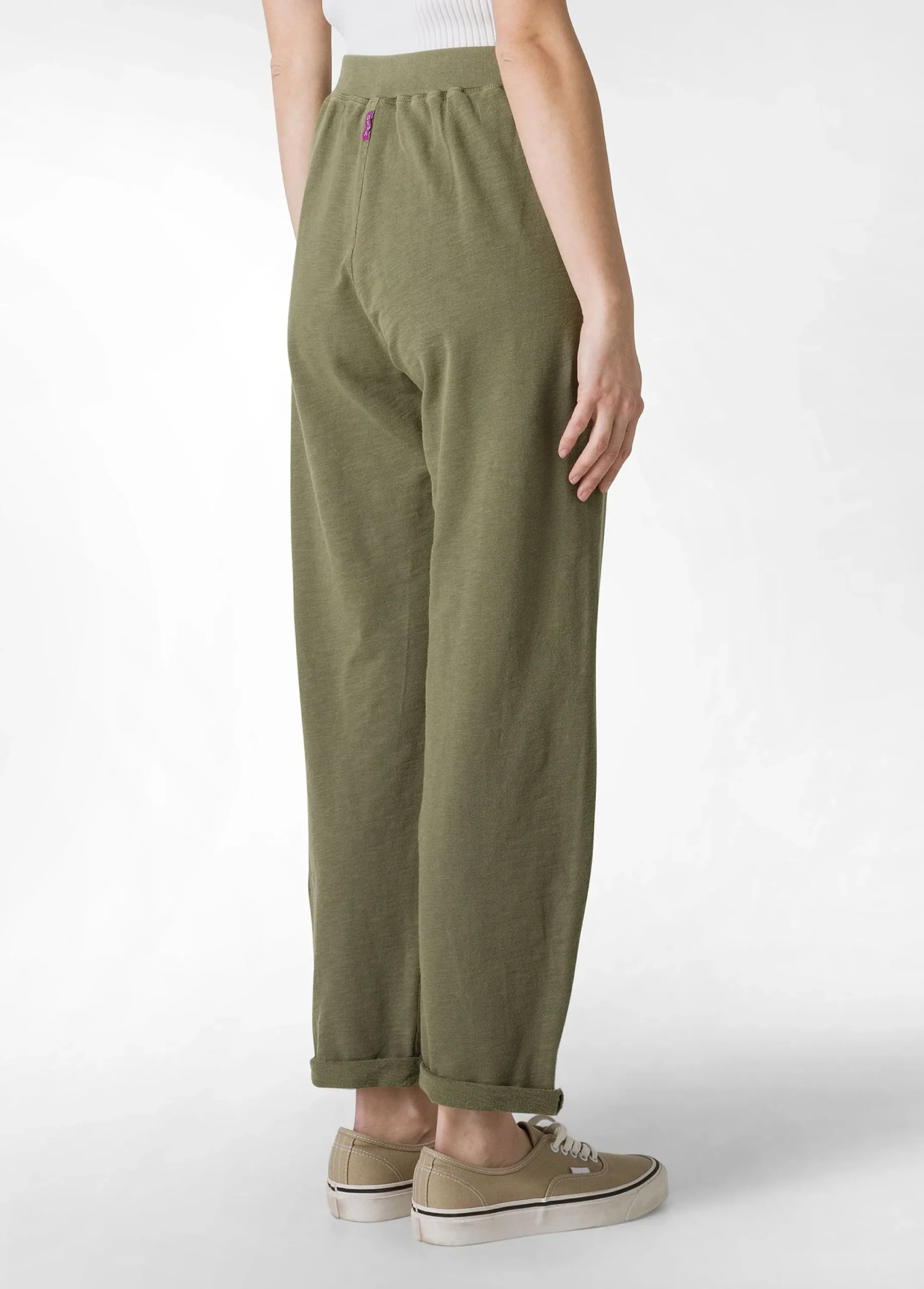 Flash Sale Pantalone In Felpa Fiammata Vintage Verde Donna Pantaloni