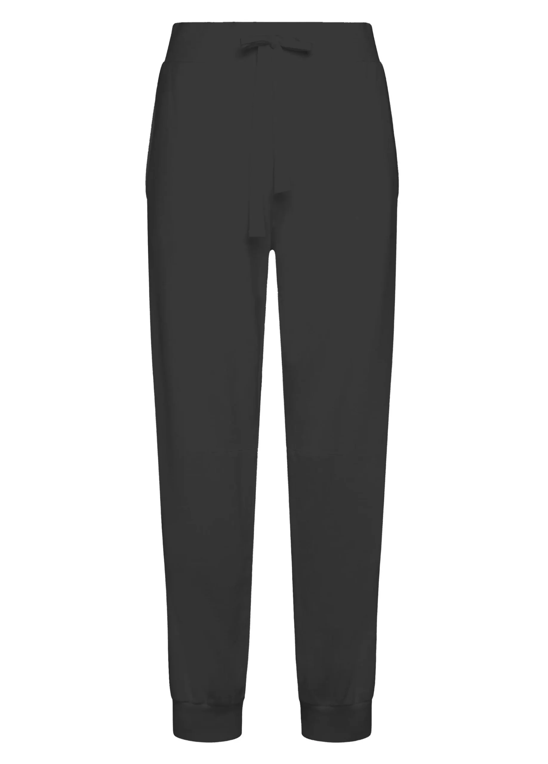 Flash Sale Pantalone In Felpa Organica Con Costina Nero Donna Pantaloni