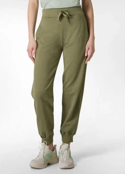 Flash Sale Pantalone In Felpa Organica Con Costina Verde Donna Pantaloni
