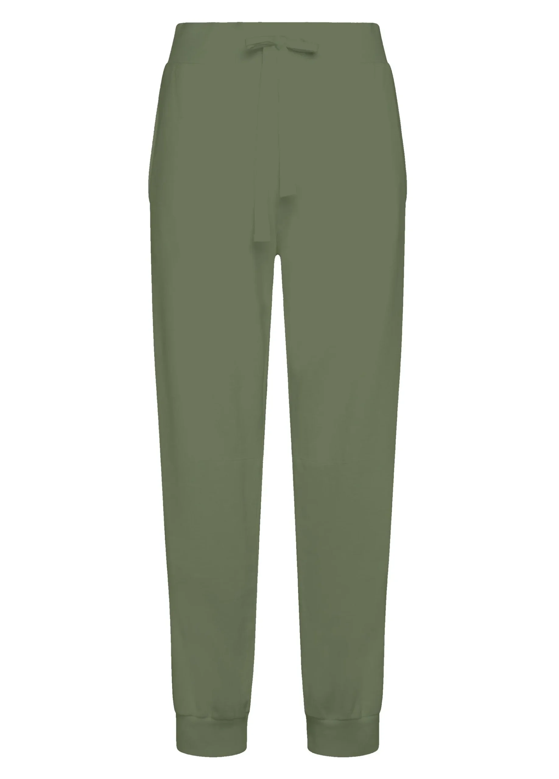 Flash Sale Pantalone In Felpa Organica Con Costina Verde Donna Pantaloni