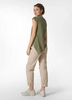 Sale Pantalone In Popeline Con Coulisse Beige Donna Pantaloni