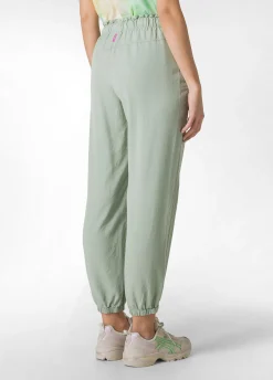 Fashion Pantalone Jogger In Twill Tencel Verde Donna Pantaloni