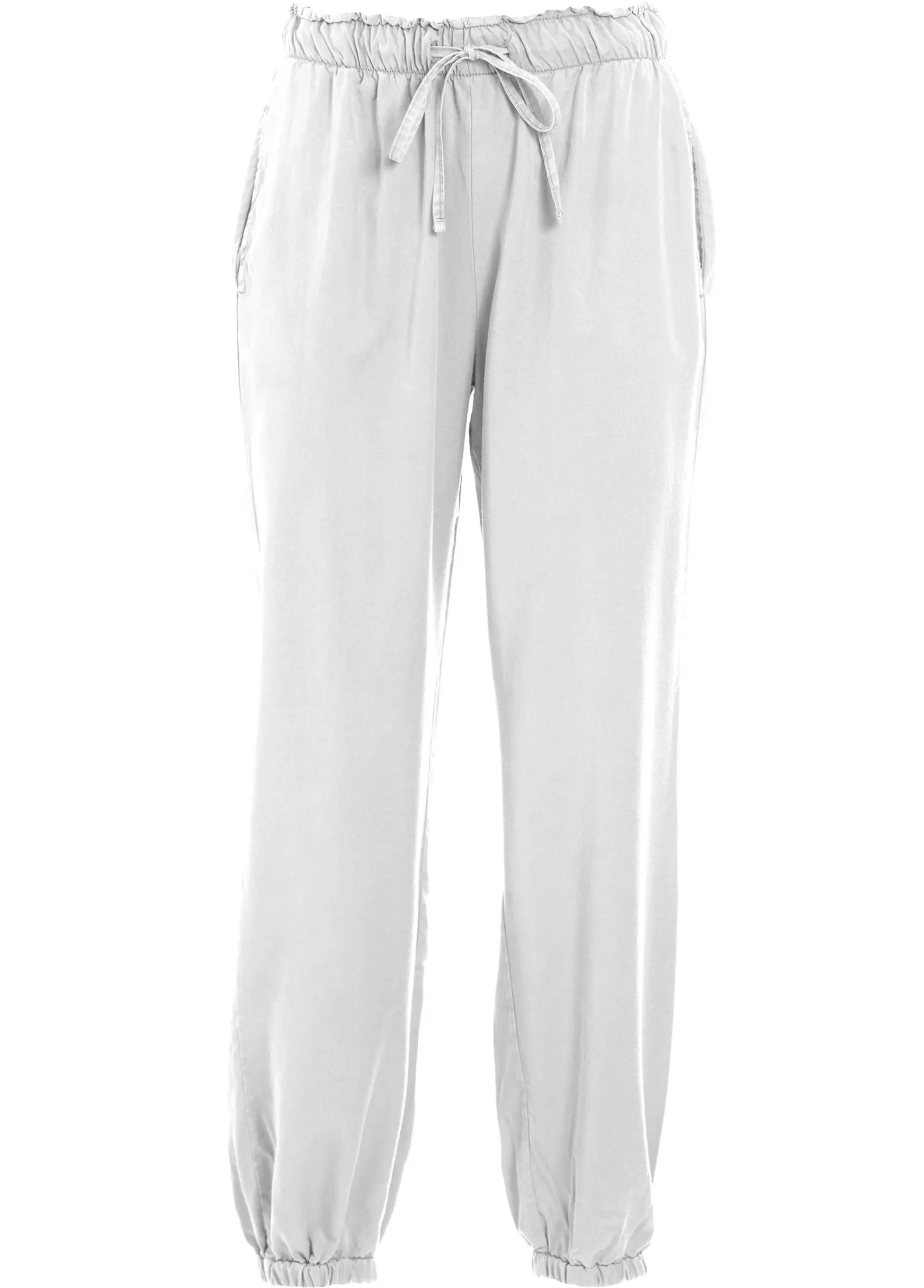 Fashion Pantalone Jogger In Twill Tencel Verde Donna Pantaloni