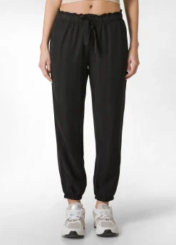 Cheap Pantalone Jogger In Twill Tencel Nero Donna Pantaloni
