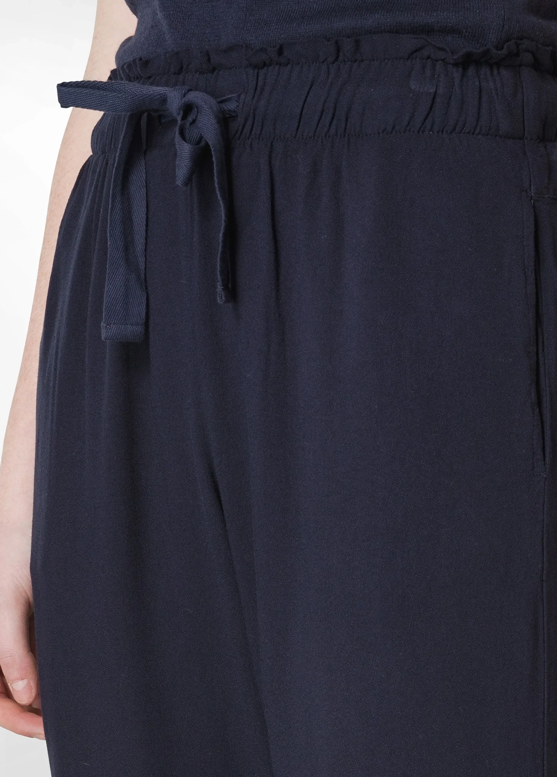 Cheap Pantalone Jogger In Viscosa Crepe Blu Donna Pantaloni
