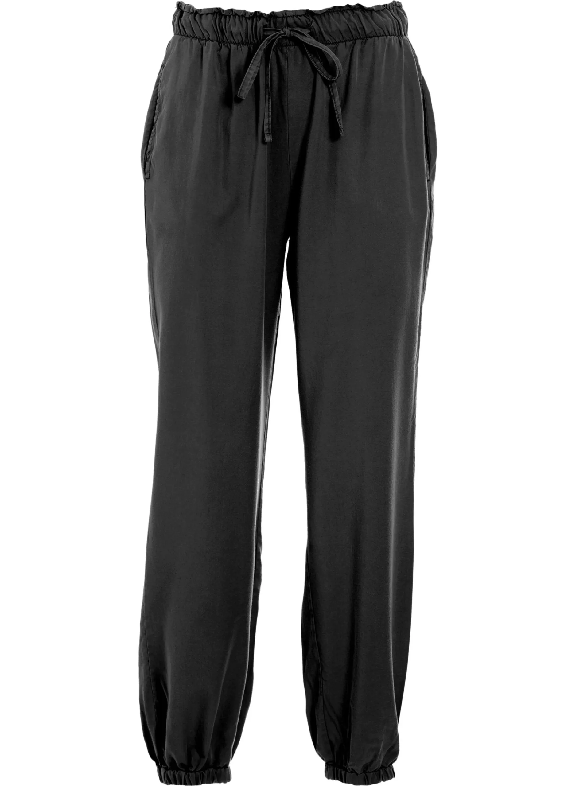 Cheap Pantalone Jogger In Viscosa Crepe Nero Donna Pantaloni