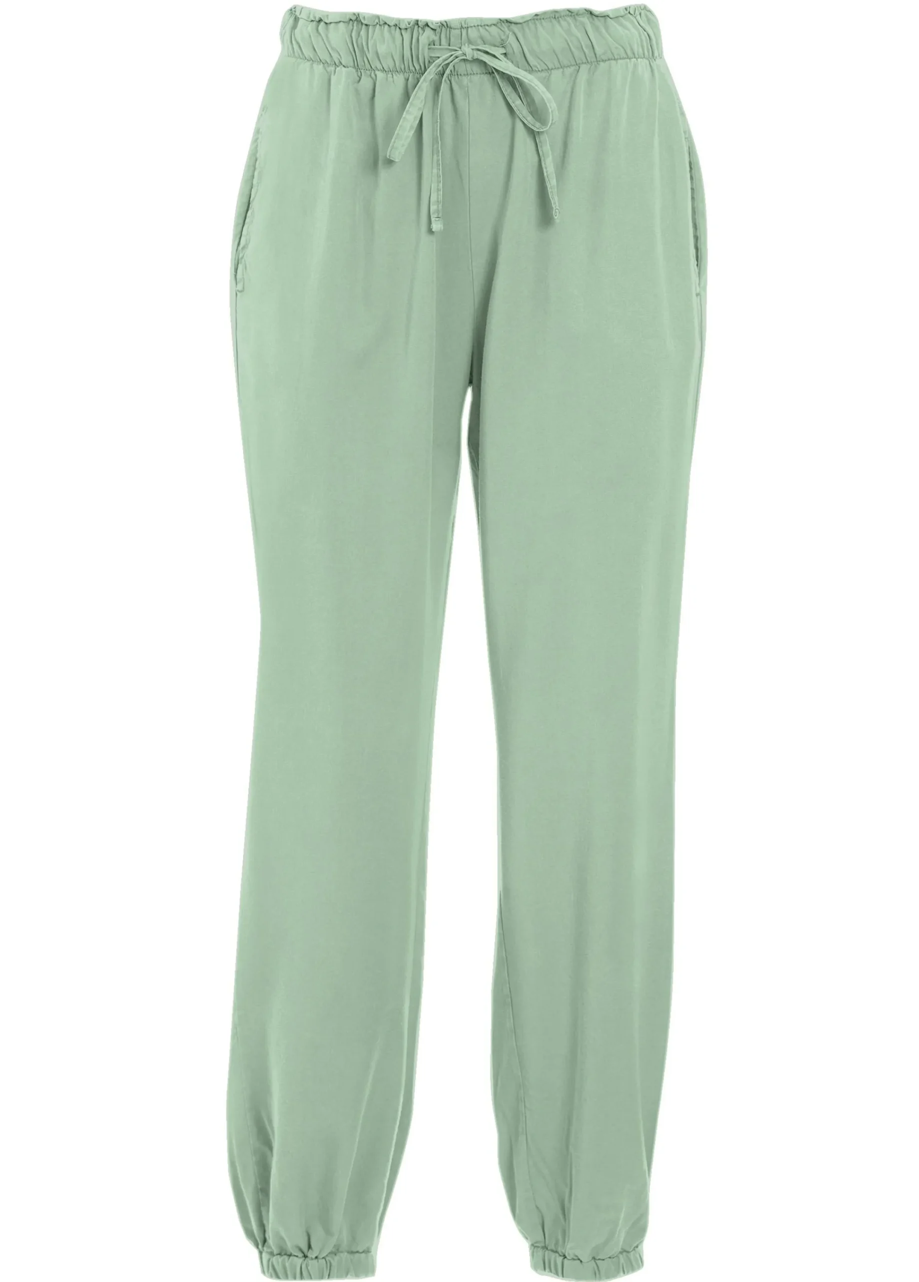 Flash Sale Pantalone Jogger In Viscosa Crepe Verde Donna Pantaloni