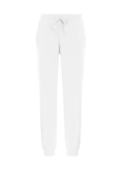 Clearance Pantalone Jogger Leggero Con Polsino Bianco Donna Pantaloni
