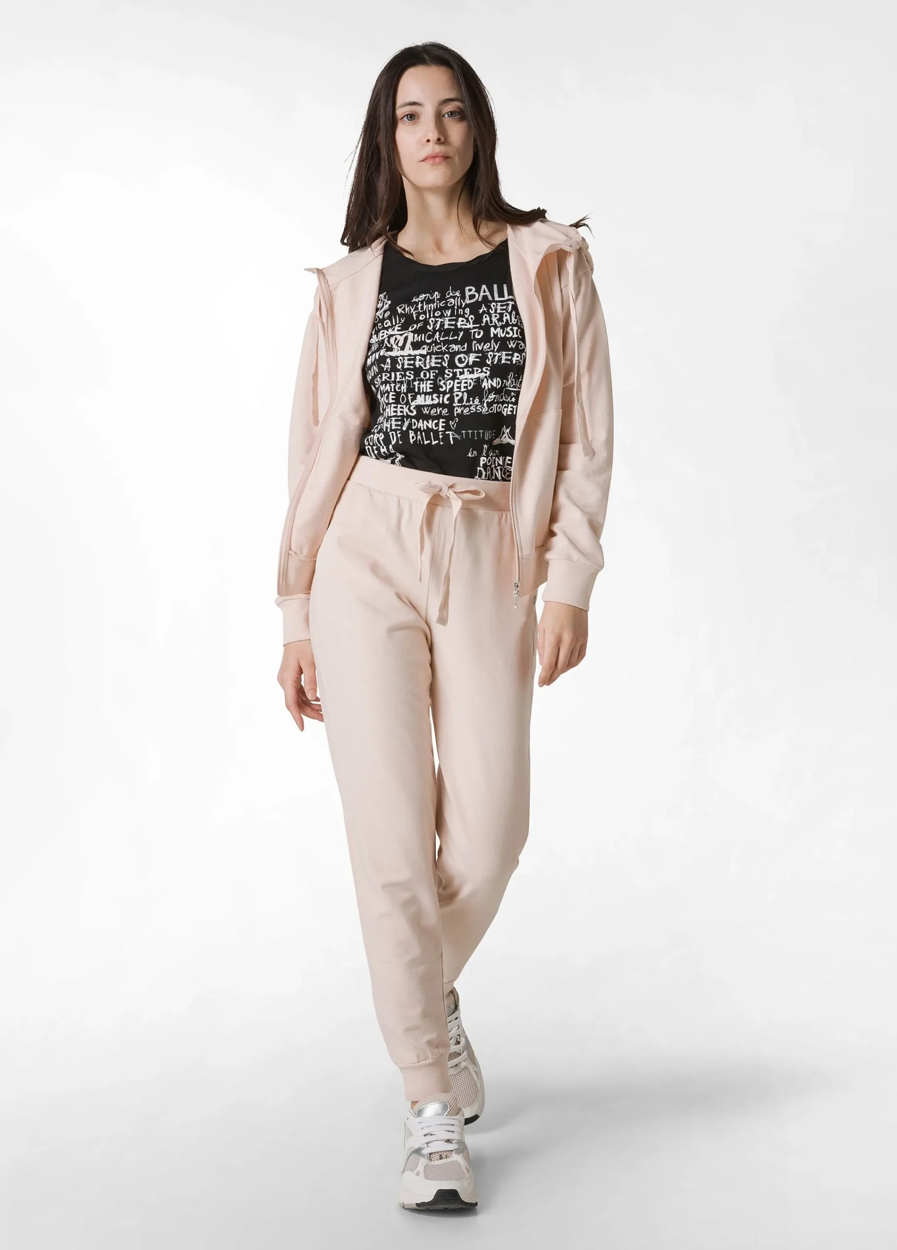 Best Pantalone Jogger Leggero Con Polsino Rosa Donna Pantaloni