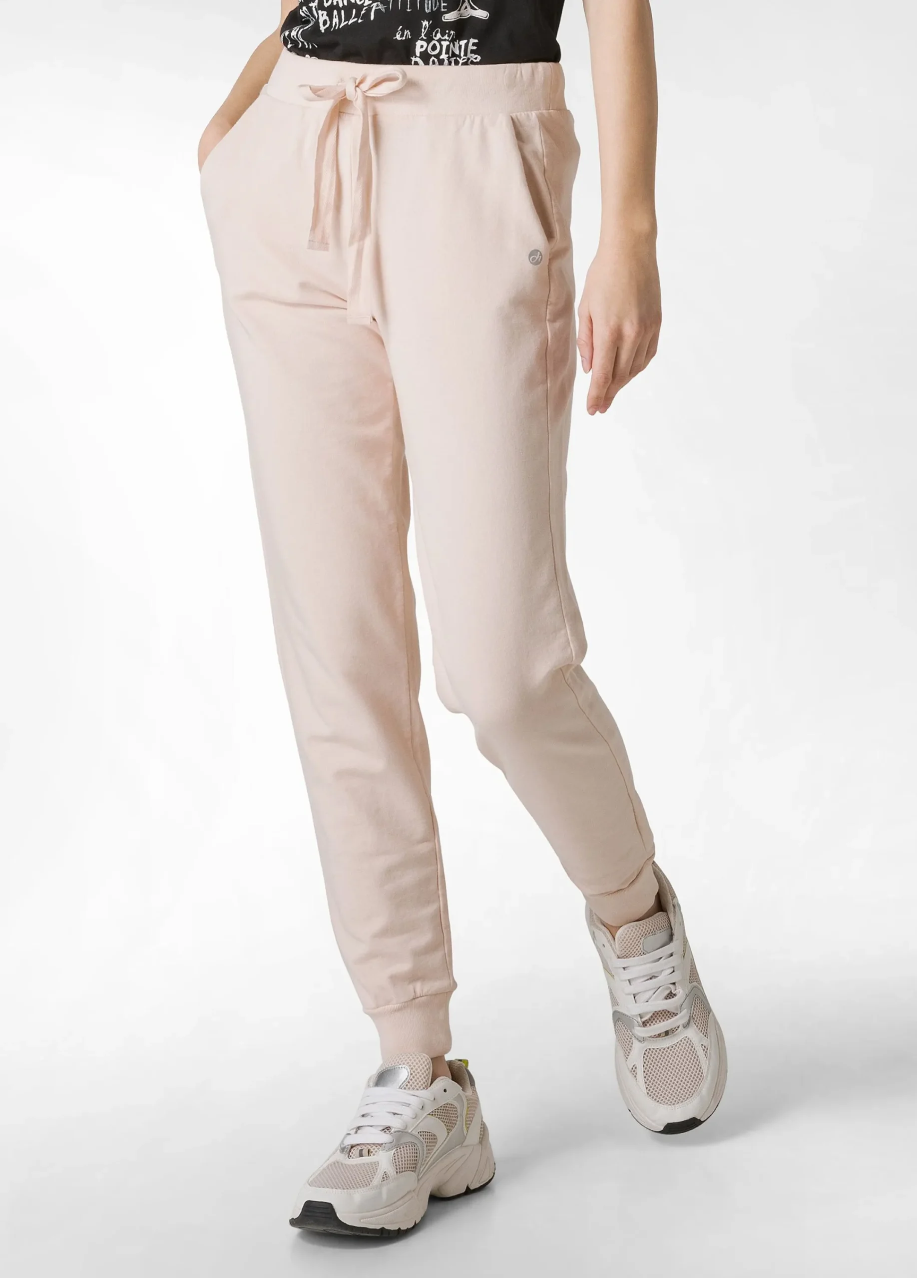 Best Pantalone Jogger Leggero Con Polsino Rosa Donna Pantaloni