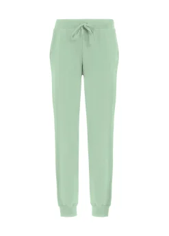 Clearance Pantalone Jogger Leggero Con Polsino Verde Donna Pantaloni