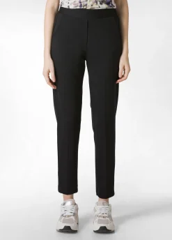 Hot Pantalone Leggero In Punto Milano Nero Donna Pantaloni