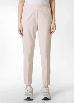 Fashion Pantalone Leggero In Punto Milano Rosa Donna Pantaloni