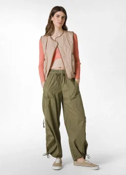 Flash Sale Pantalone Magnum In Popeline Leggero Verde Donna Pantaloni