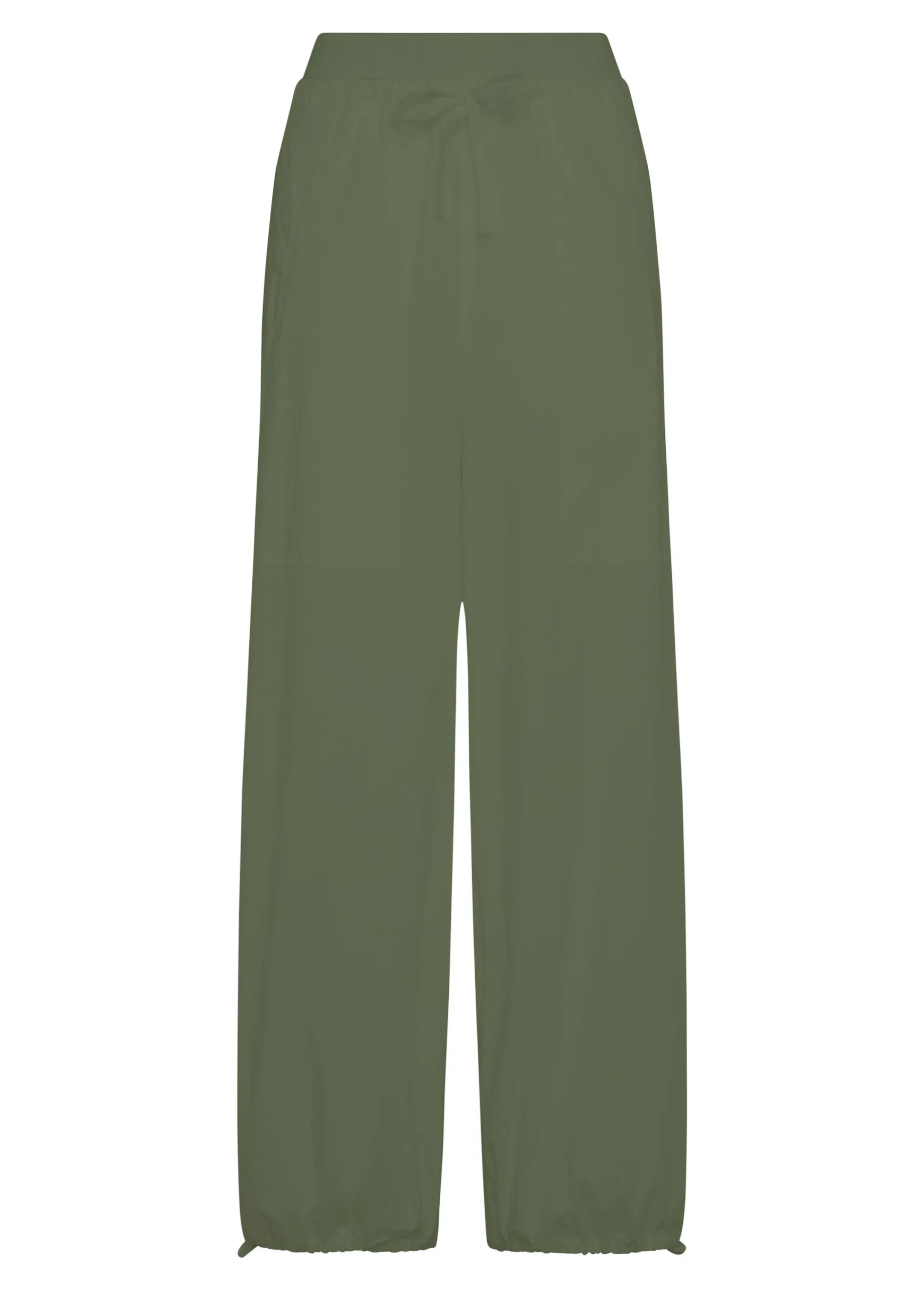 Flash Sale Pantalone Magnum In Popeline Leggero Verde Donna Pantaloni