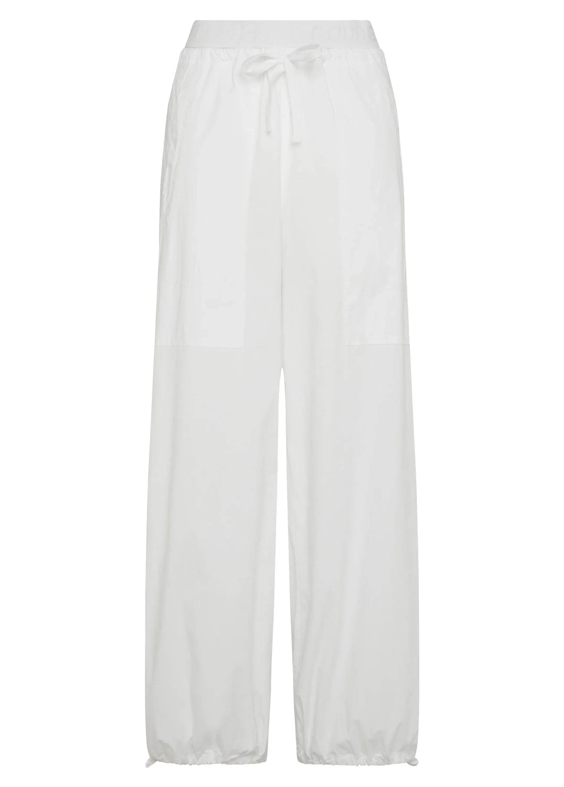 Hot Pantalone Magnum In Poplin Leggero Bianco Donna Pantaloni