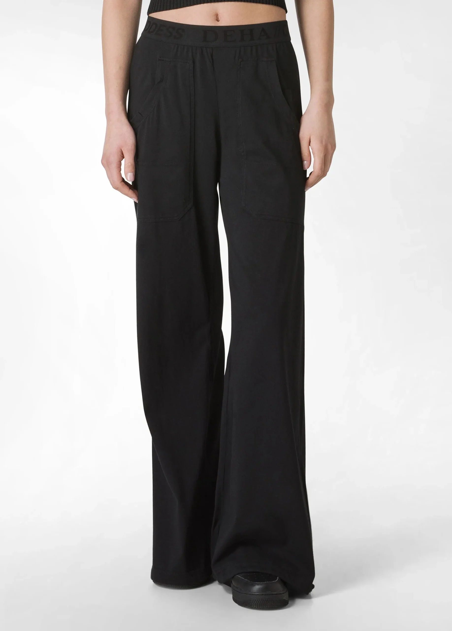 Best Pantalone Magnum Leggero In Jersey Nero Donna Pantaloni