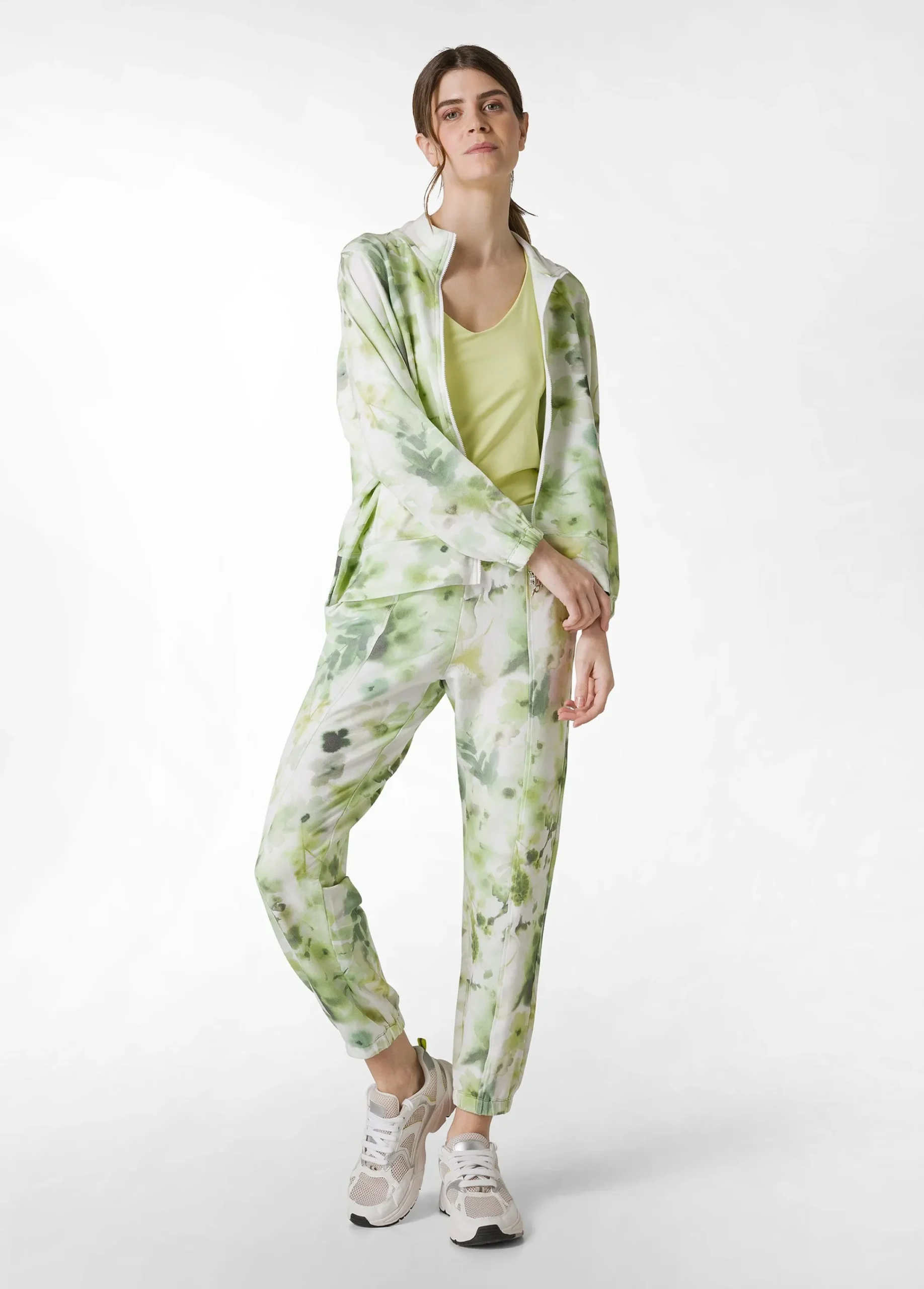 Store Pantalone Morbido Misto Viscosa Stampato Verde Donna Pantaloni