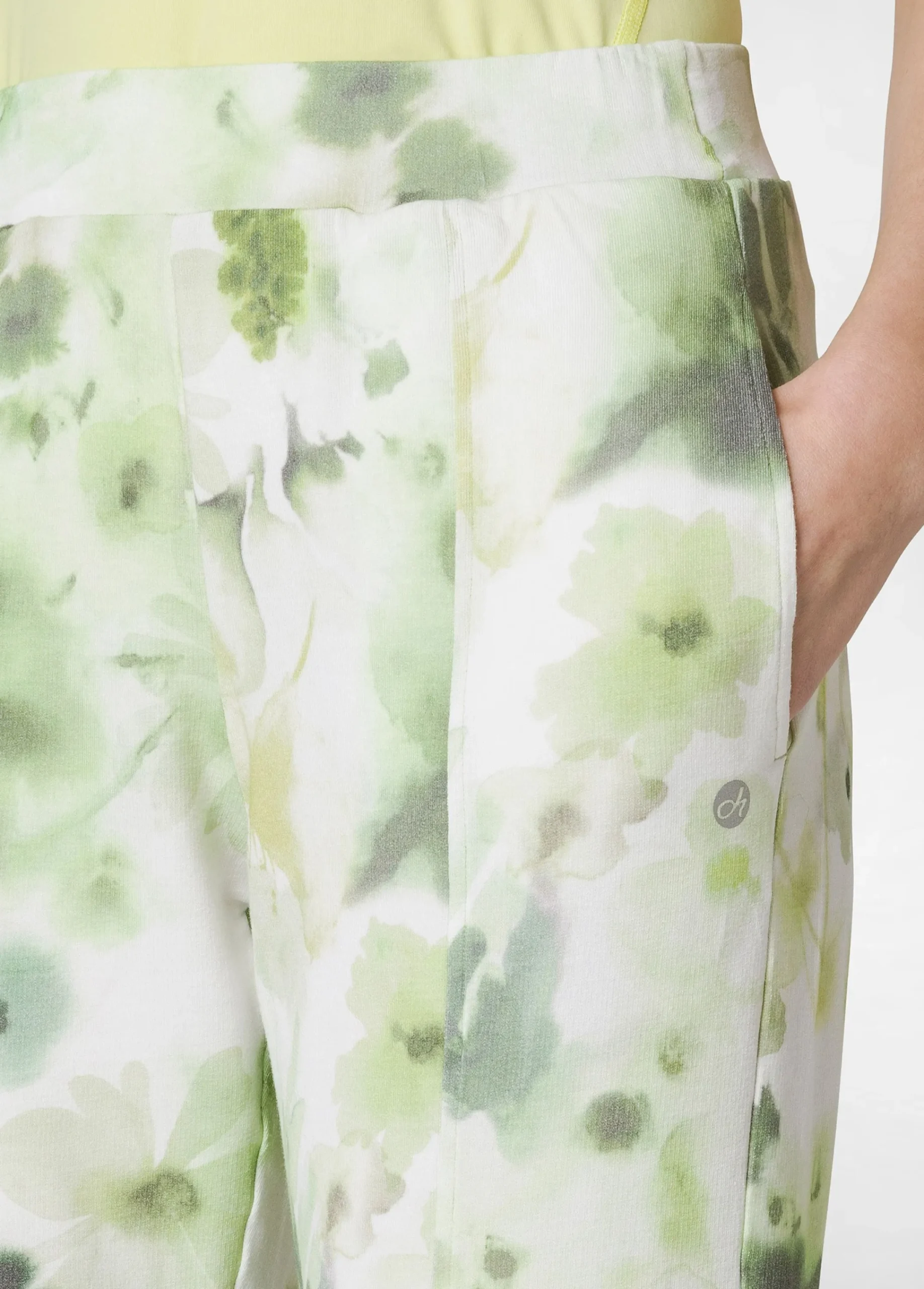 Store Pantalone Morbido Misto Viscosa Stampato Verde Donna Pantaloni