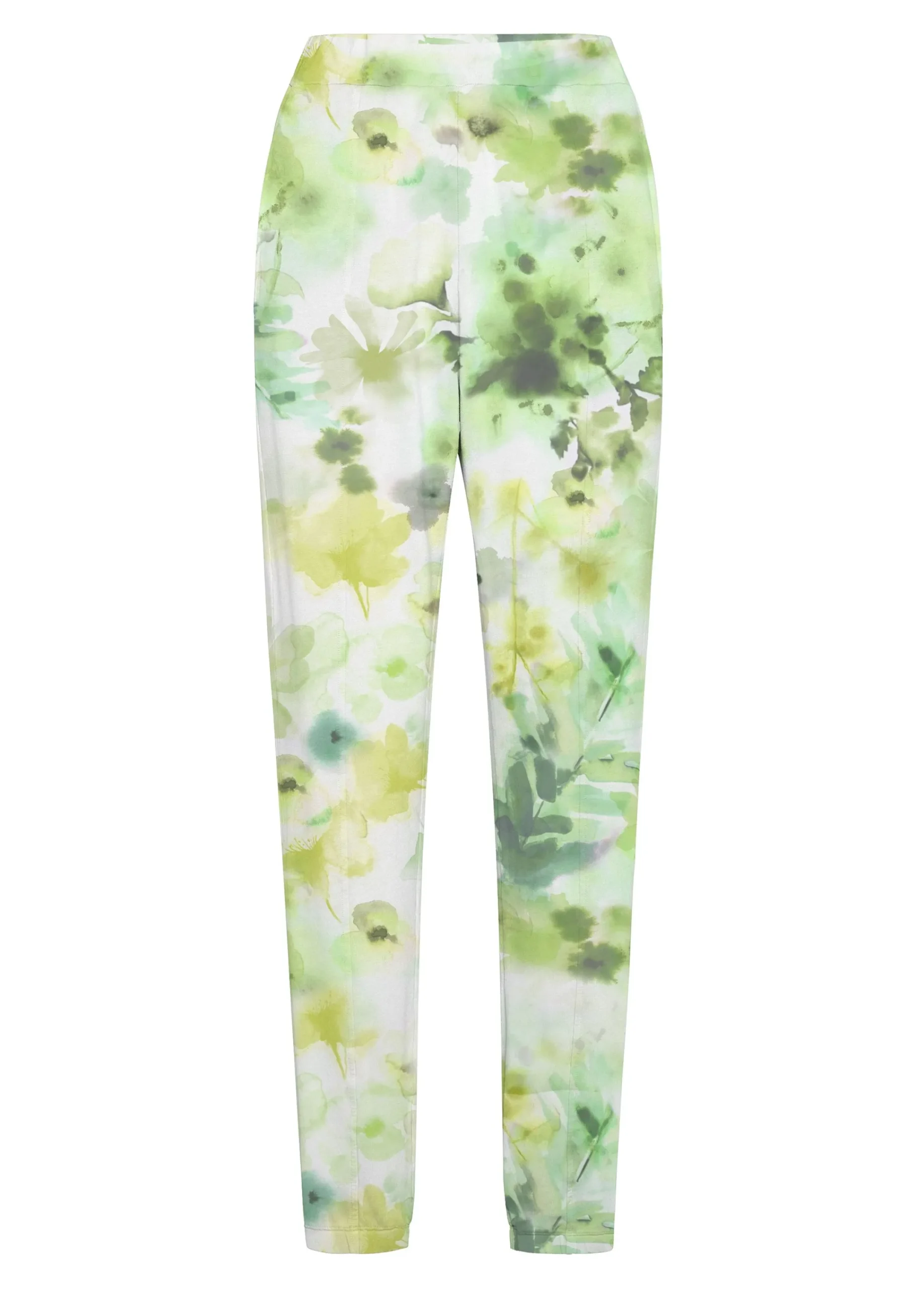 Store Pantalone Morbido Misto Viscosa Stampato Verde Donna Pantaloni