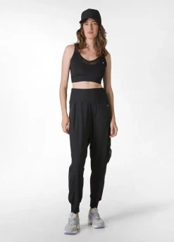 New Pantalone Odalisca In Microfibra Nero Donna Pantaloni