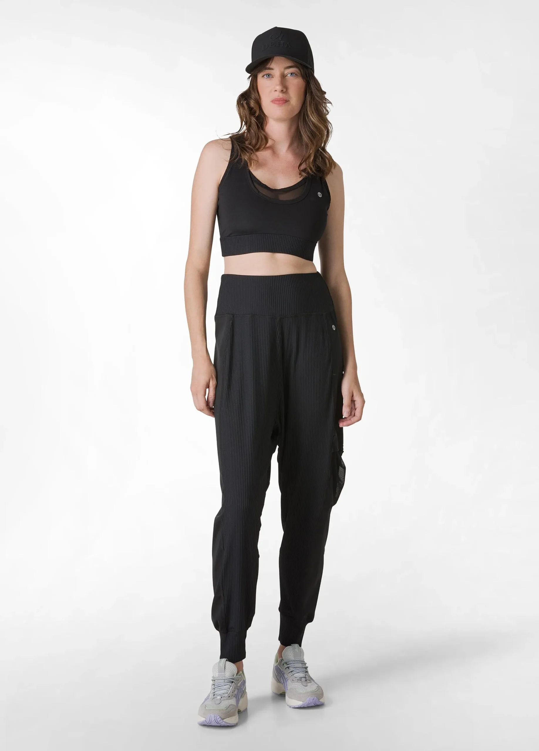 New Pantalone Odalisca In Microfibra Nero Donna Pantaloni