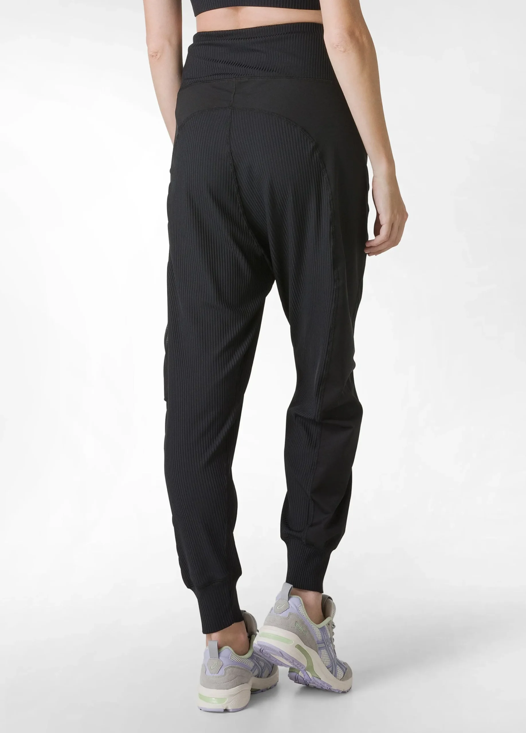 New Pantalone Odalisca In Microfibra Nero Donna Pantaloni