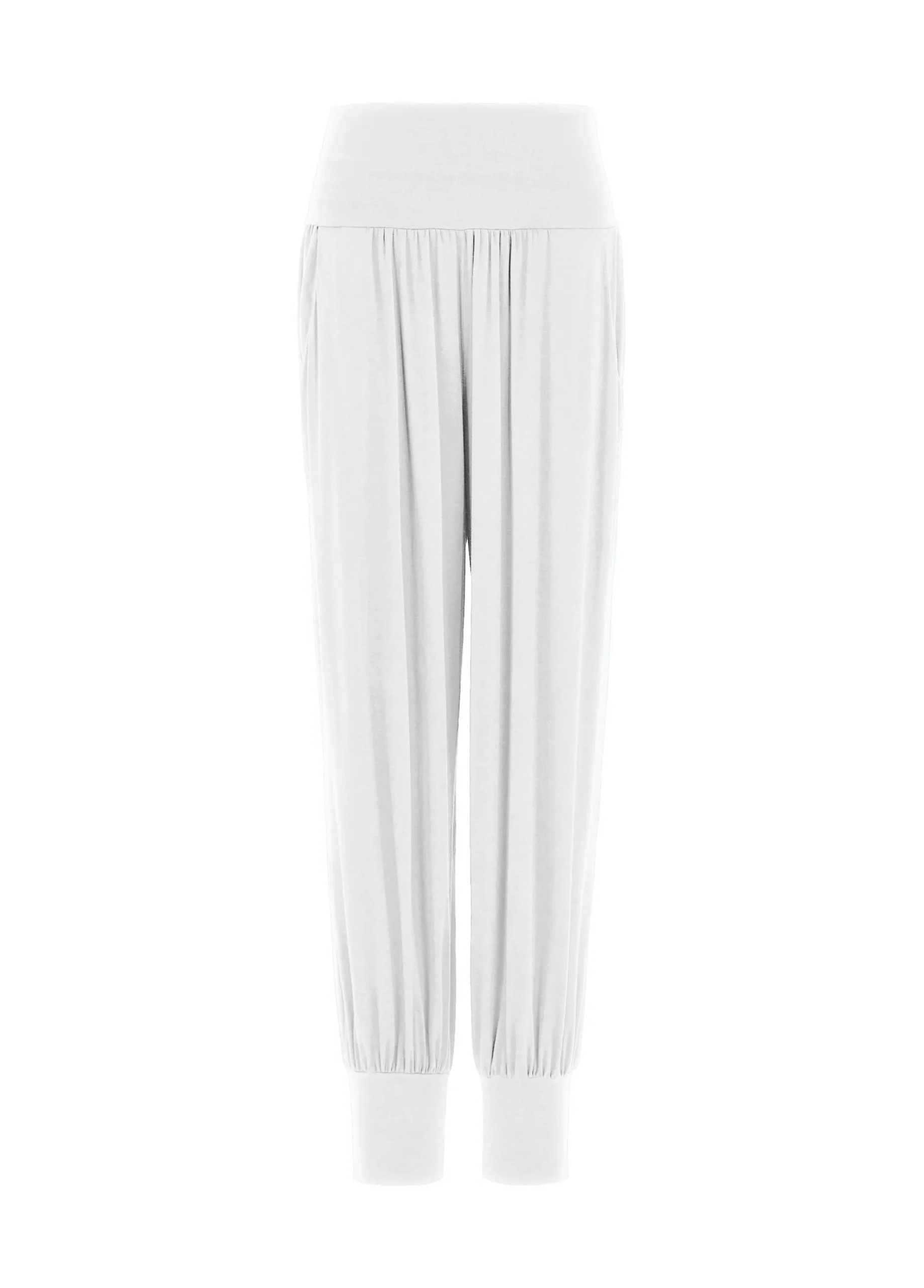 Sale Pantalone Odalisca In Viscosa Bianco Donna Pantaloni