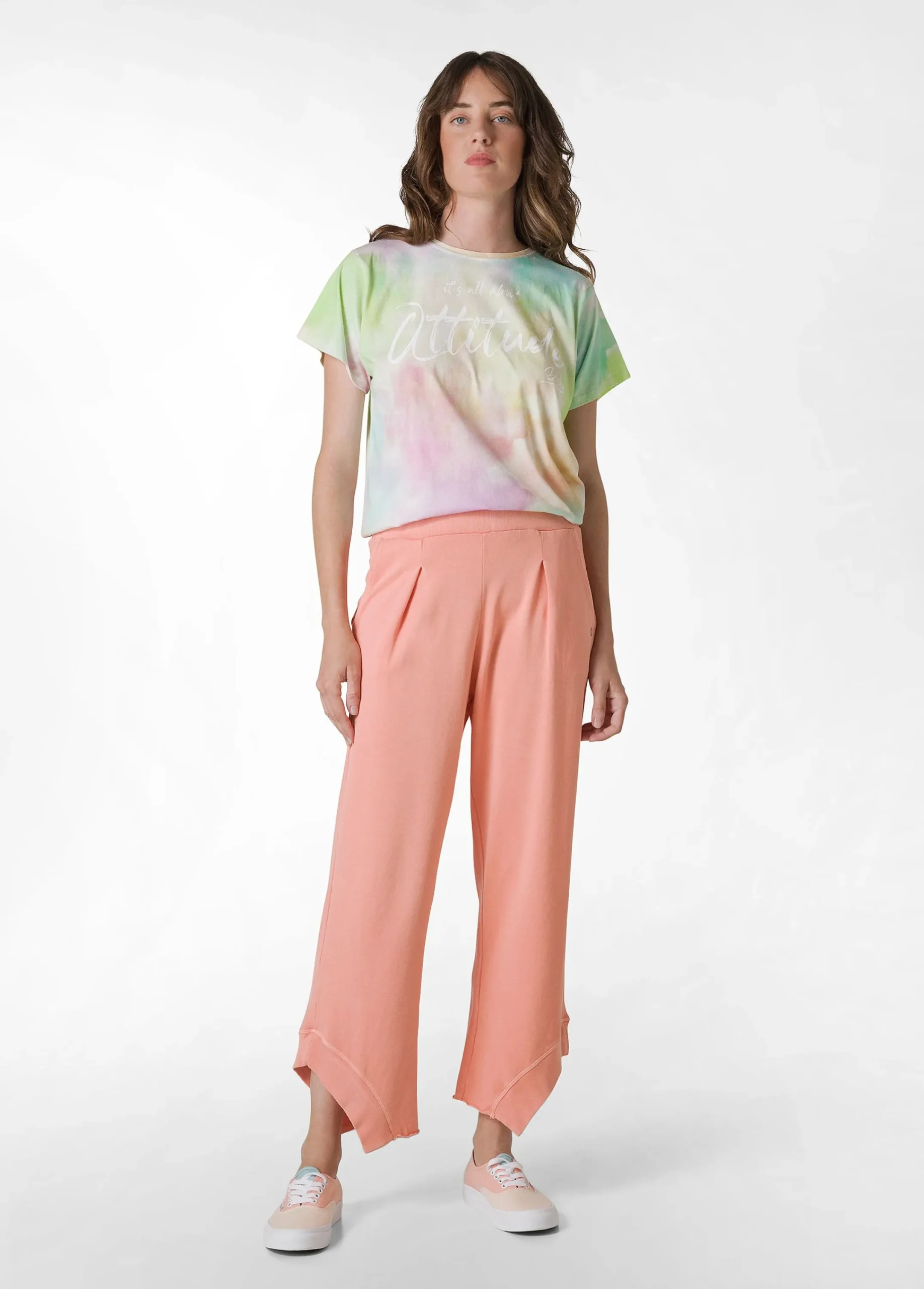 Online Pantalone Relaxed In Felpa Organica Effetto Vintag Donna Pantaloni
