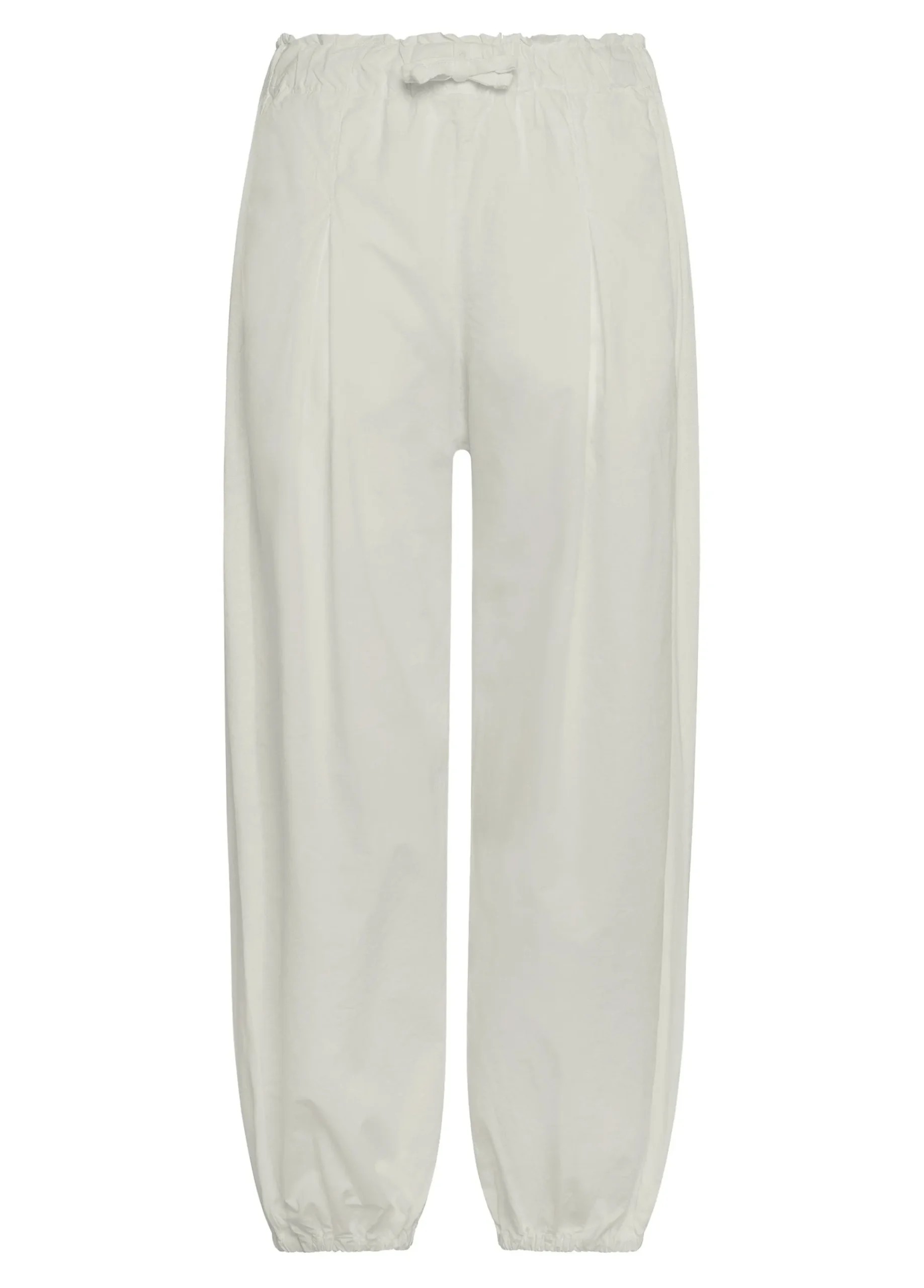Hot Pantalone Relaxed In Popeline E Raso Grigio Donna Pantaloni
