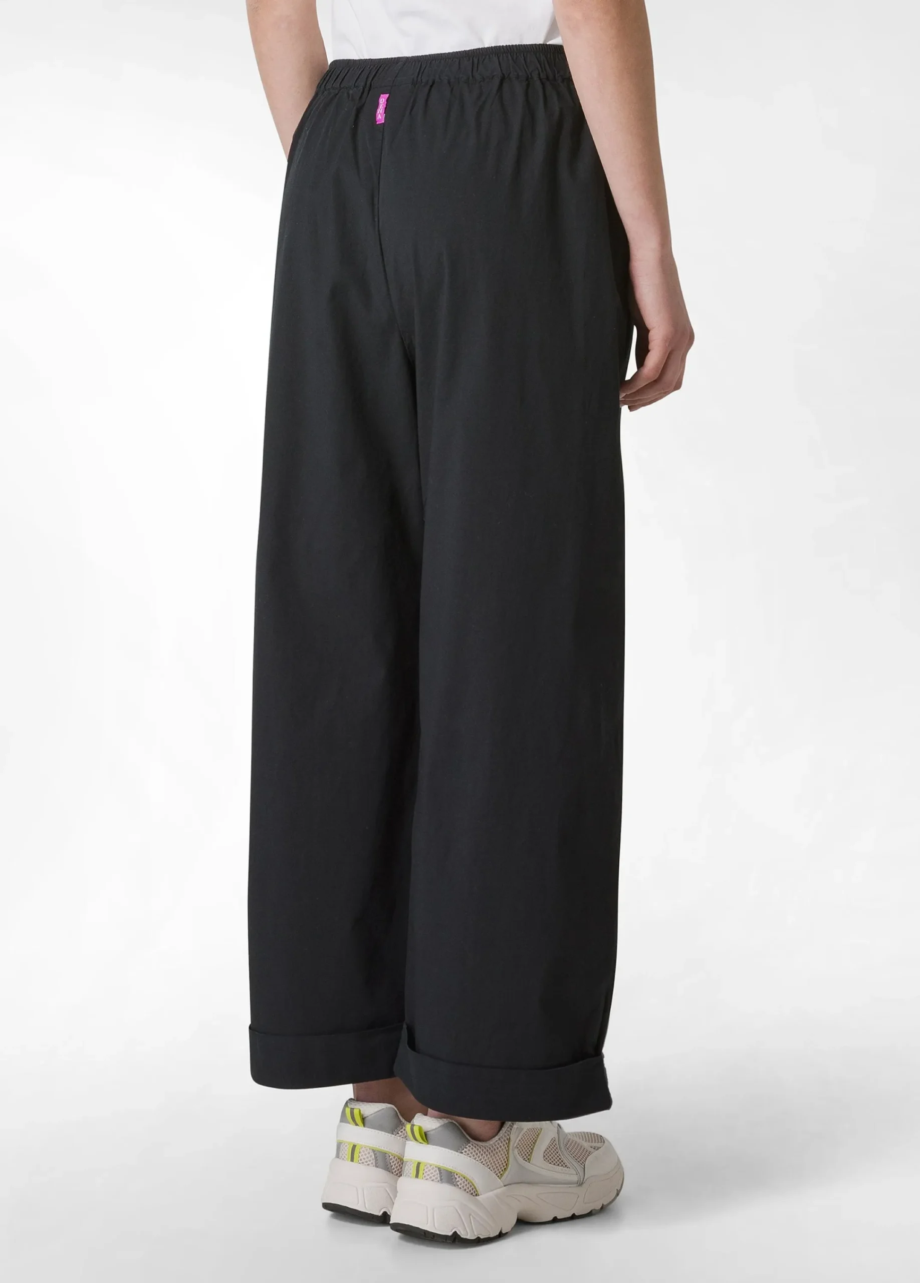 Store Pantalone Relaxed In Popeline Nero Donna Pantaloni