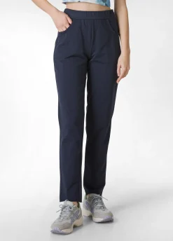 Clearance Pantalone Slim Fit In Felpa Leggera Blu Donna Pantaloni