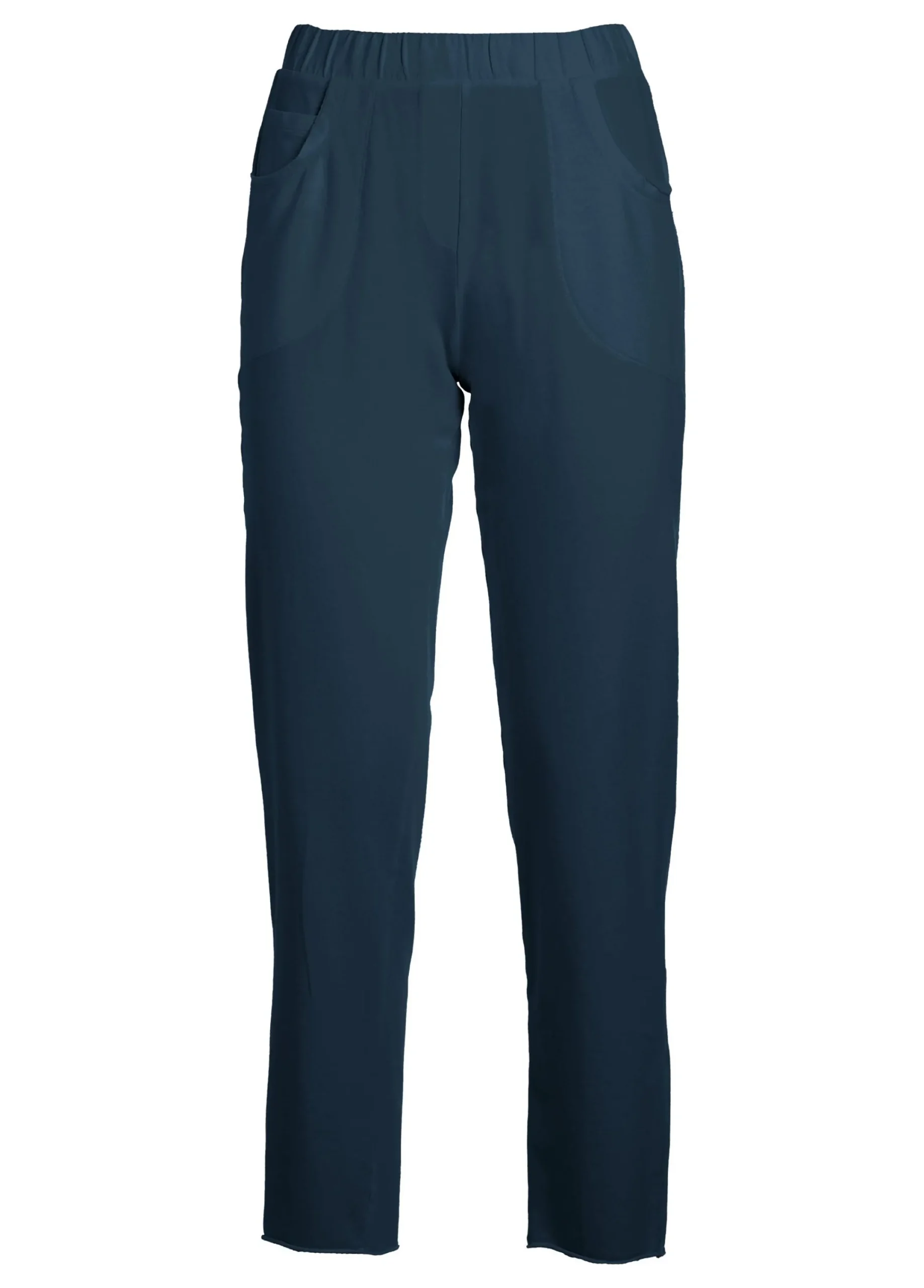 Clearance Pantalone Slim Fit In Felpa Leggera Blu Donna Pantaloni