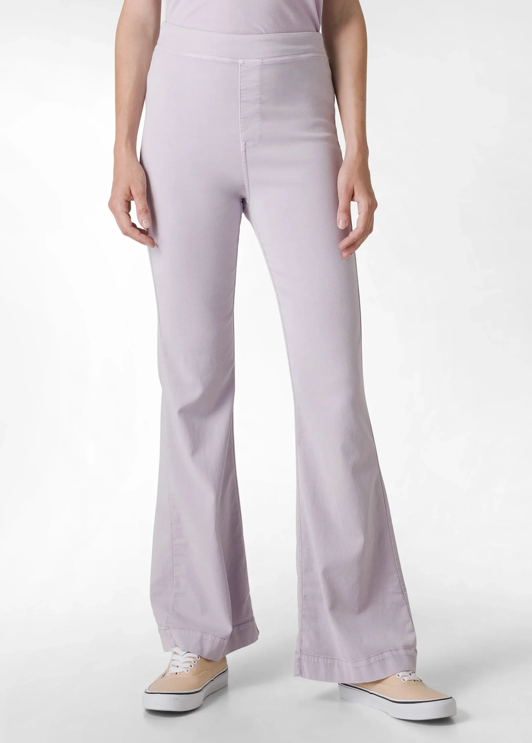 Flash Sale Pantalone Svasato In Gabardine Vintage Viola Donna Pantaloni
