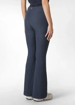Fashion Pantalone Svasato In Gabardine Vintage Blu Donna Pantaloni