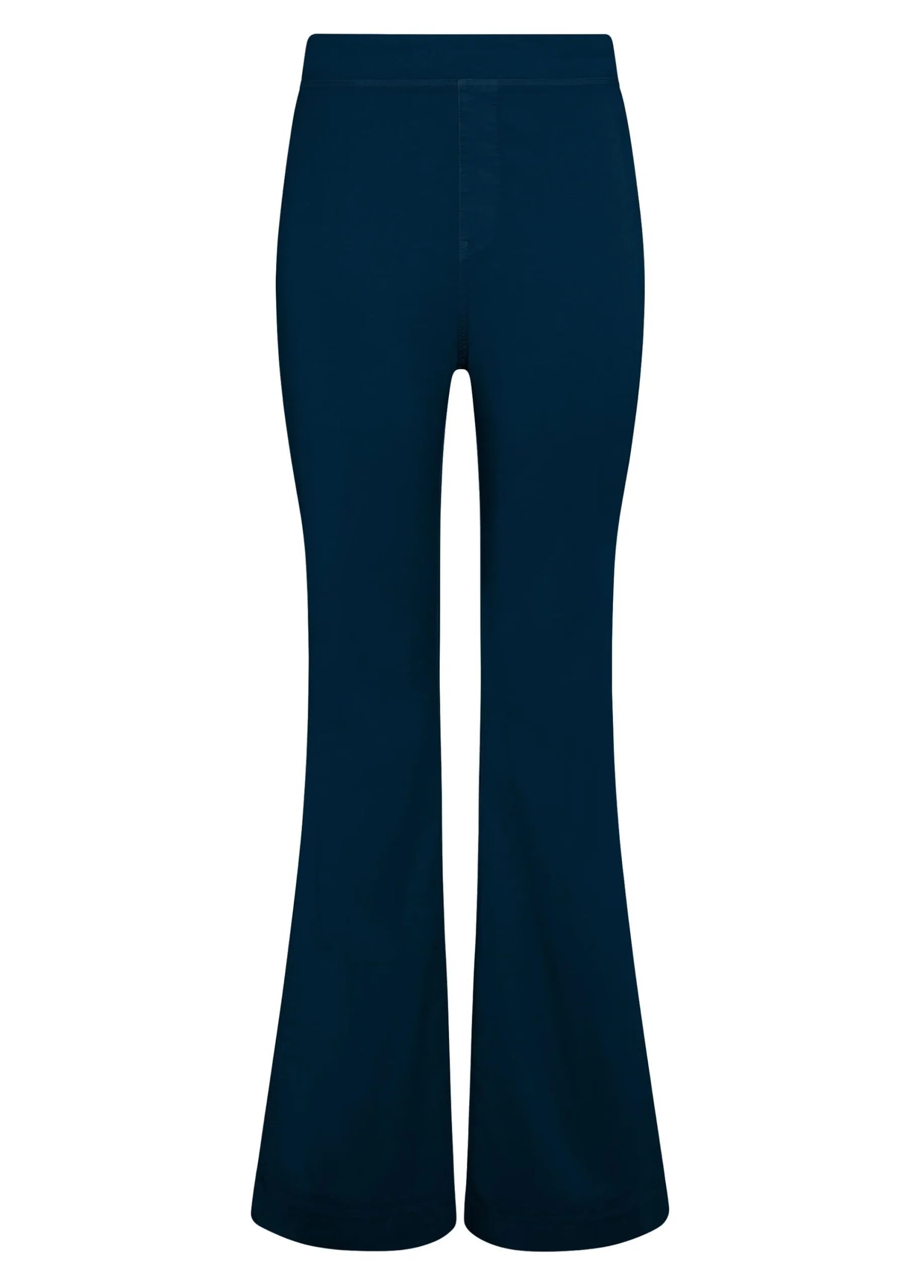Fashion Pantalone Svasato In Gabardine Vintage Blu Donna Pantaloni
