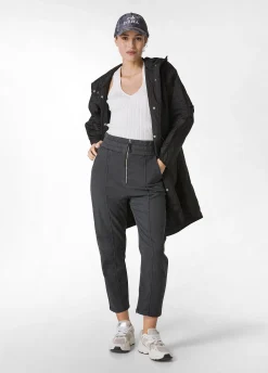 Flash Sale Pantalone Vita Alta In Gabardine Vintage Nero Donna Pantaloni