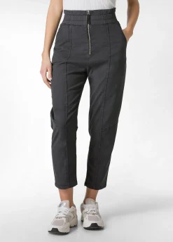 Flash Sale Pantalone Vita Alta In Gabardine Vintage Nero Donna Pantaloni