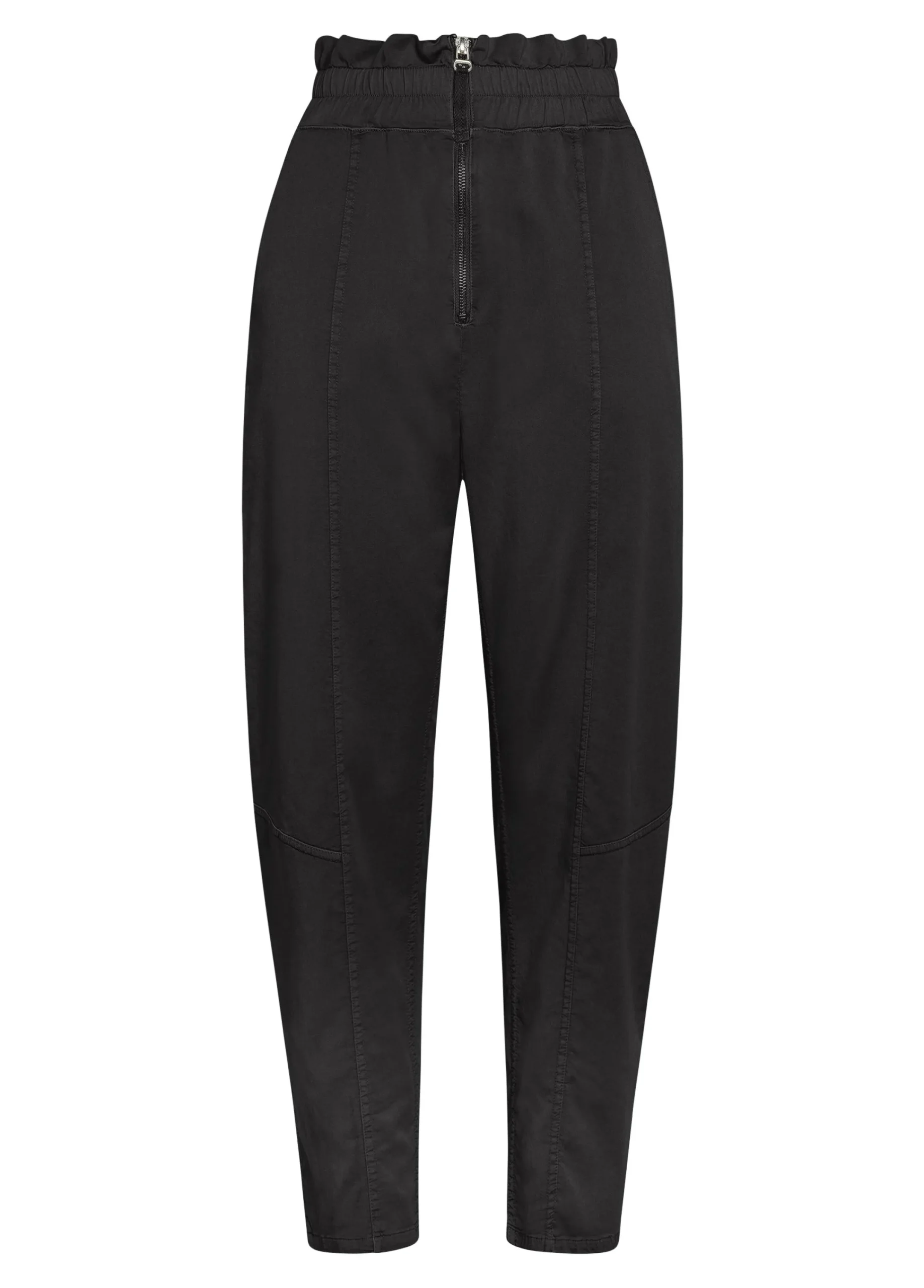 Flash Sale Pantalone Vita Alta In Gabardine Vintage Nero Donna Pantaloni