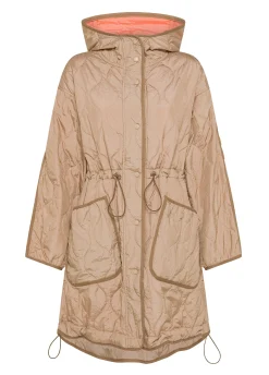 Shop Parka Trapuntato Beige Donna Giacche E Giubbotti