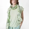 Hot Pashmina In Mussola Stampata Verde Donna Accessori