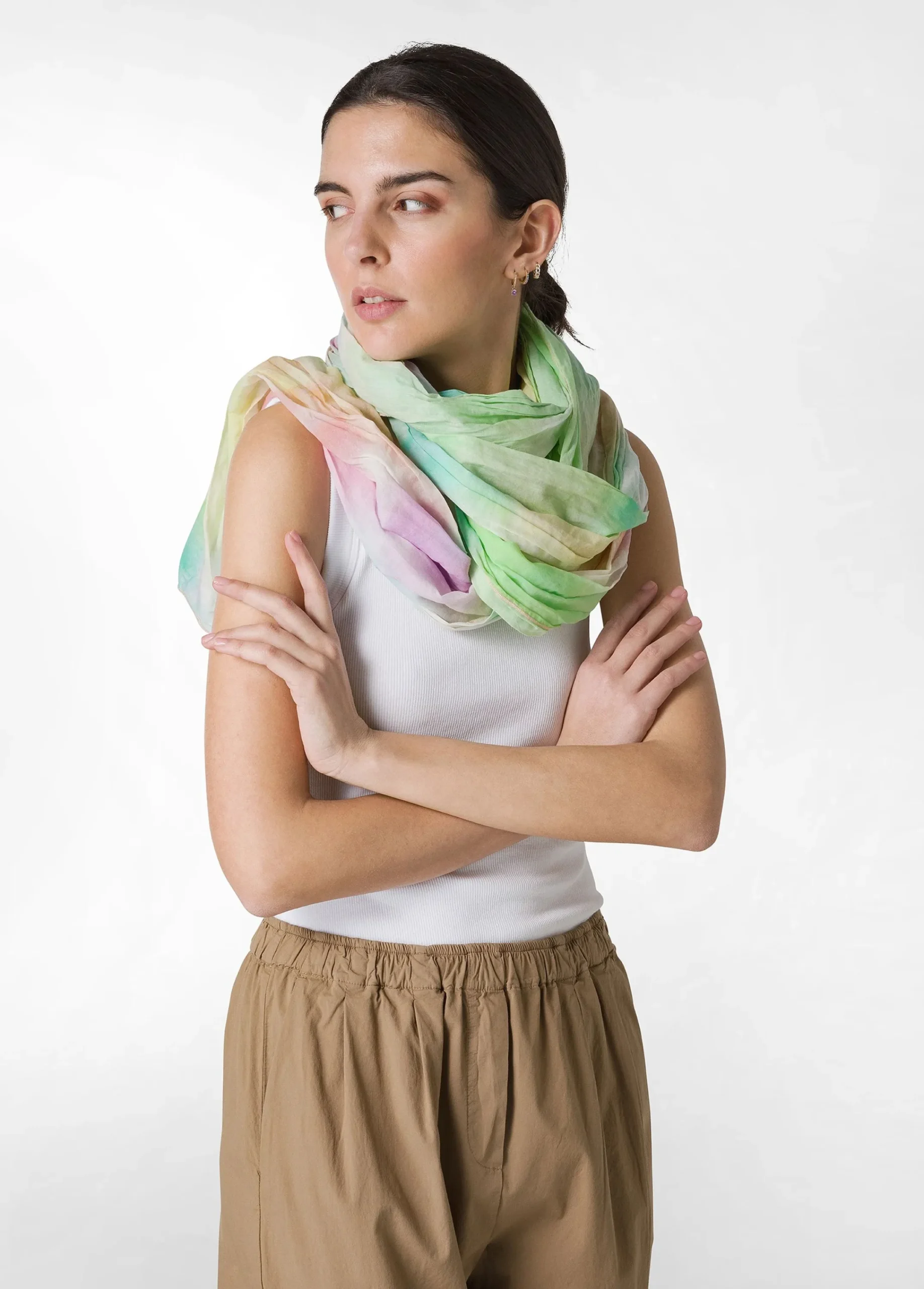 Hot Pashmina In Mussola Stampata Other Donna Accessori
