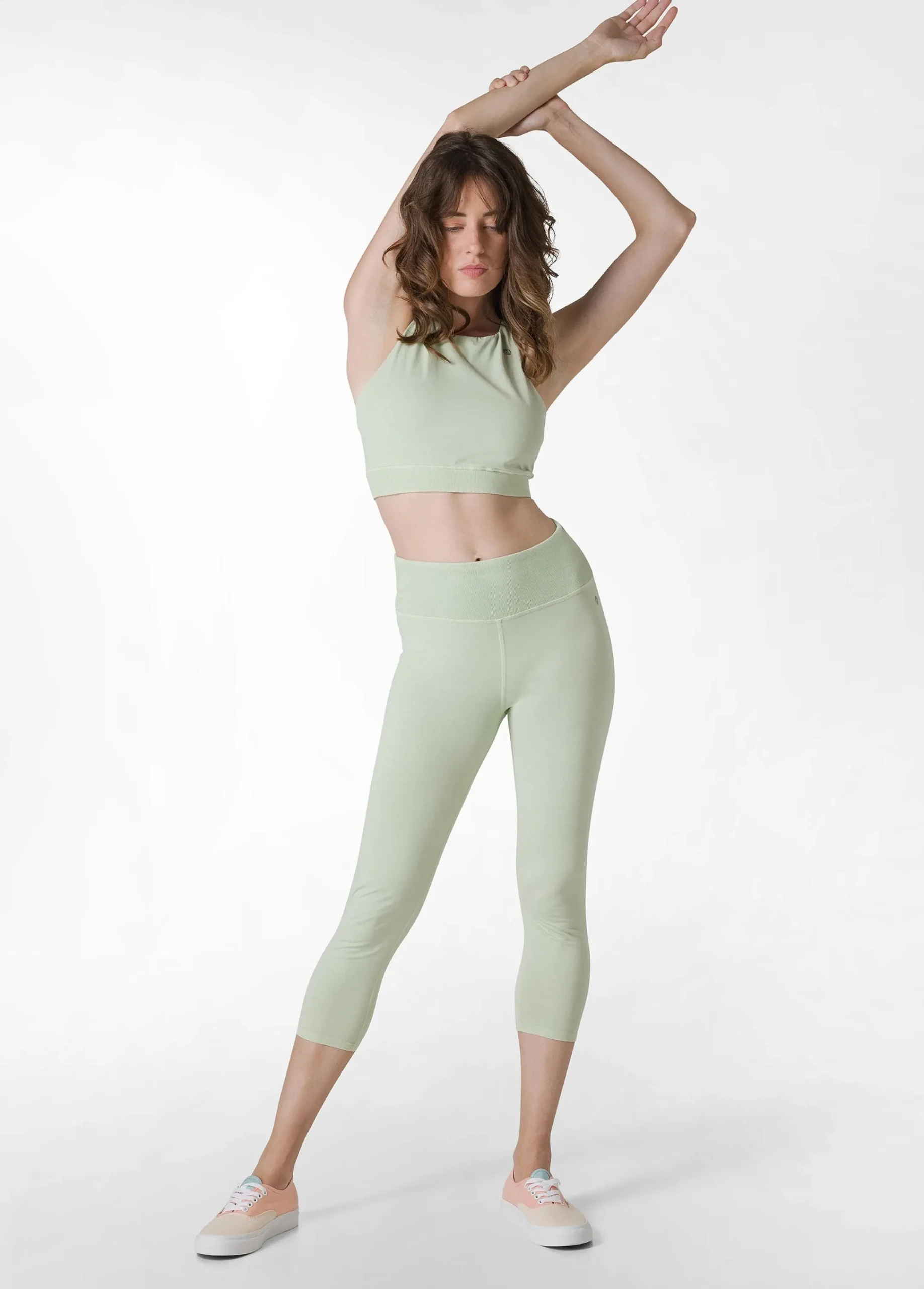 Discount Reggiseno Sportivo Effetto Vintage Verde Donna Canotte E Reggiseni Sportivi
