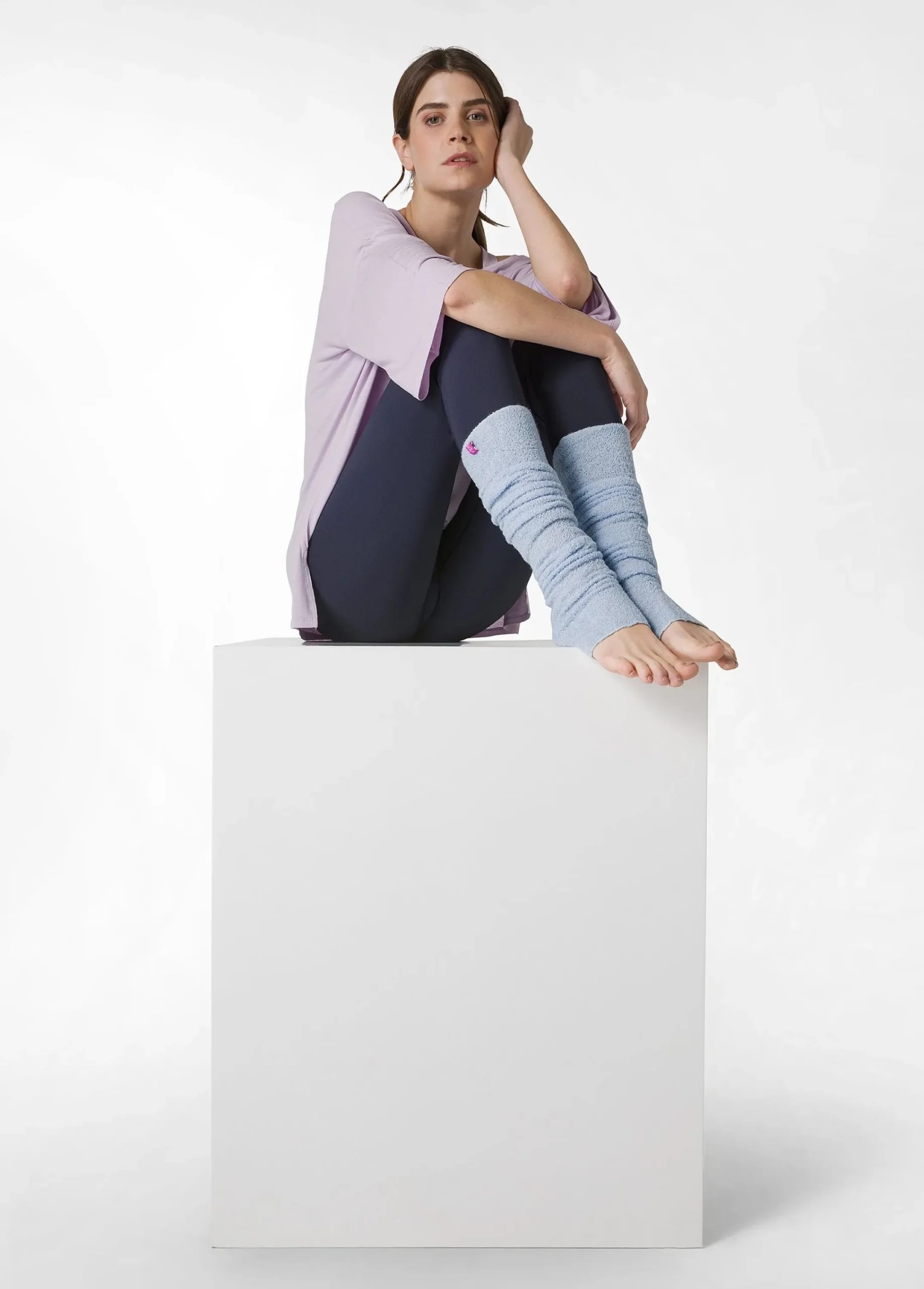 Fashion Scaldamuscoli In Boucle' Blu Donna Accessori Sportivi